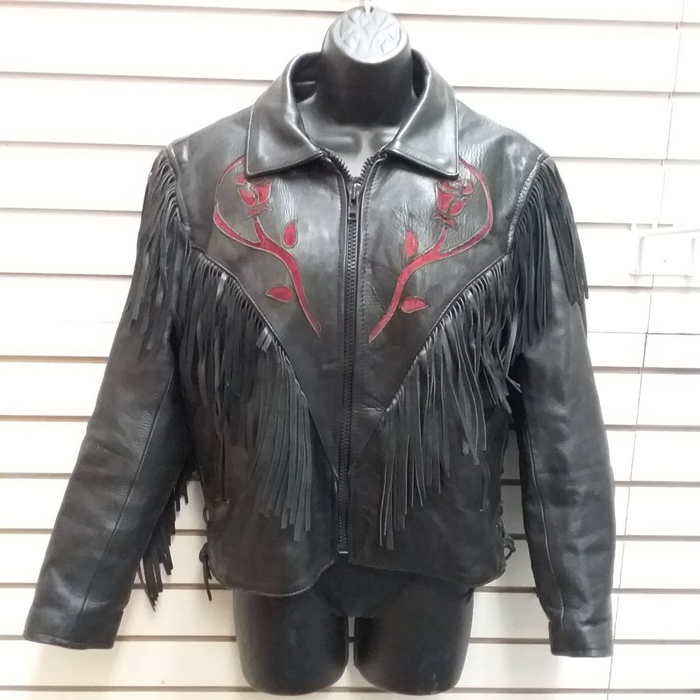 First Genuine Leather Women's Black Jacket